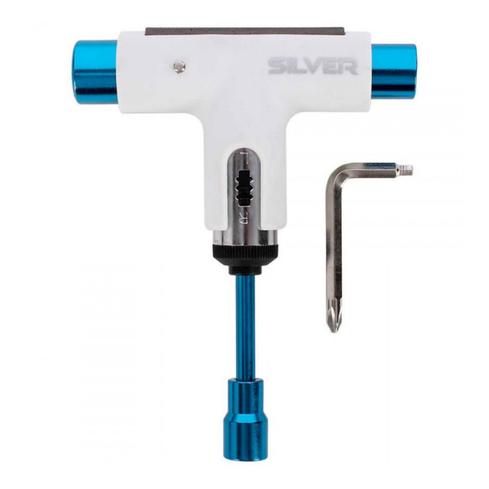 Silver Premium skate tool White blue Dragon Skate Shop