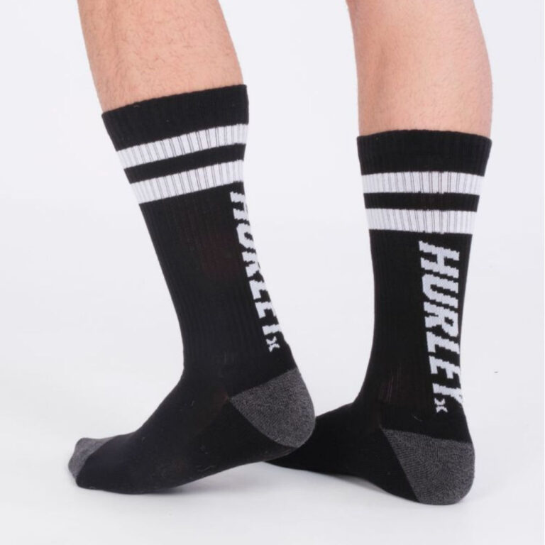 Hurley socks terry crew black Dragon Skate Shop